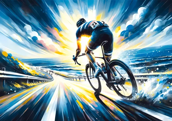 Affiche cyclisme - Sillage océanique