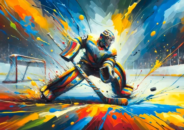 Affiche hockey - Impact glacial
