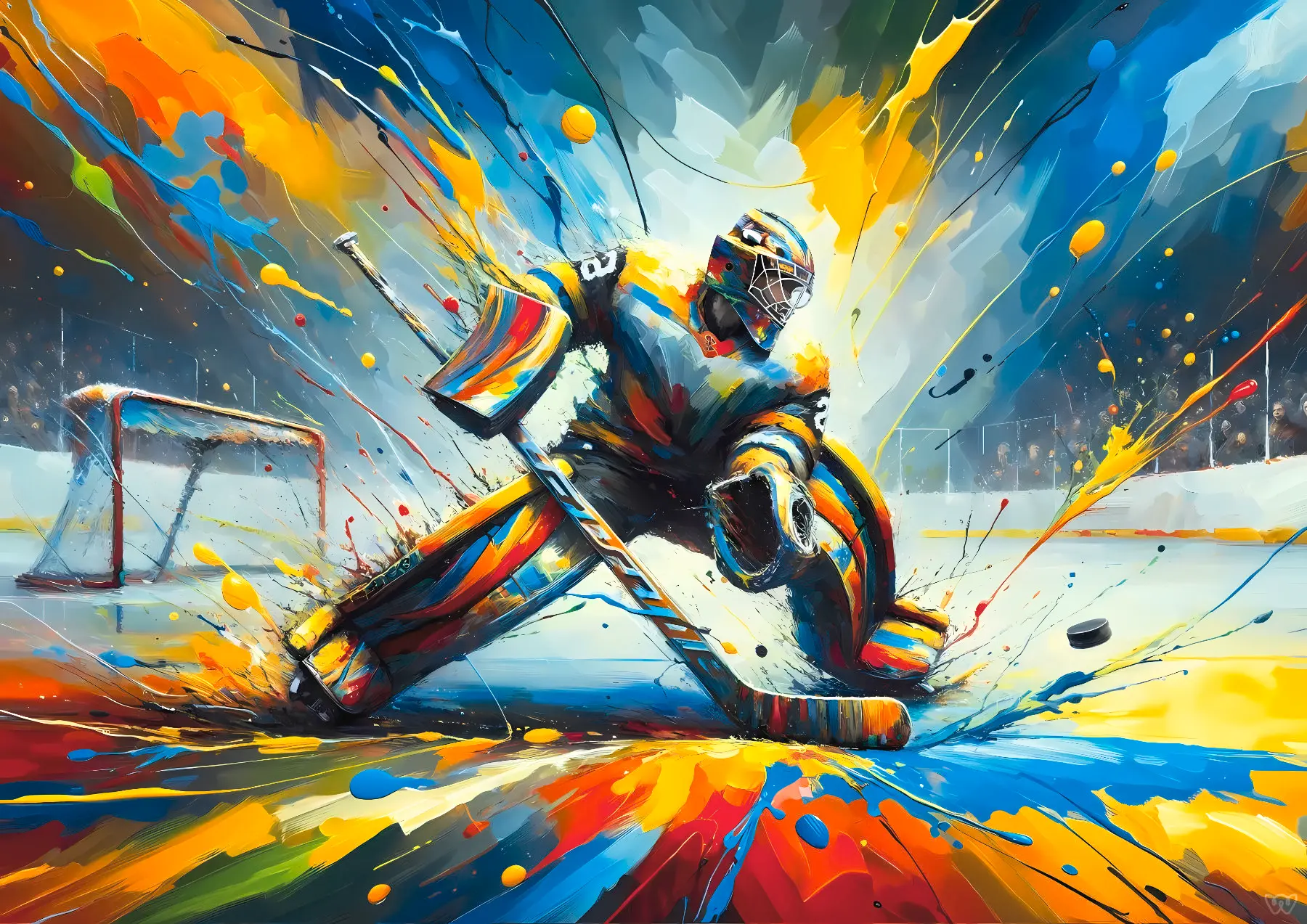 Affiche hockey - Impact glacial