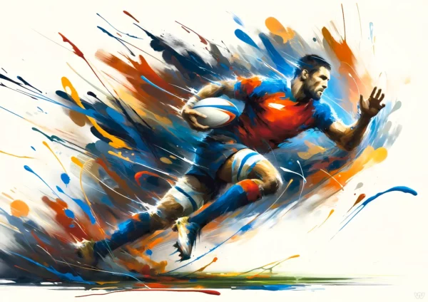 Affiche rugby - Foulée explosive