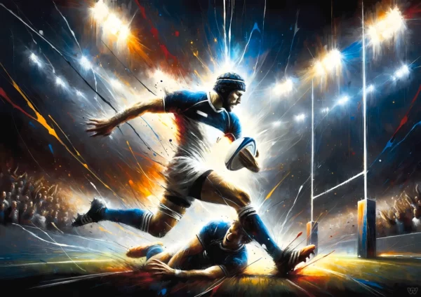 Affiche rugby - Triomphe lumineux