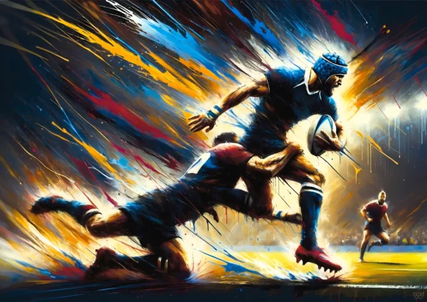 Affiche rugby - Vitesse et bravoure