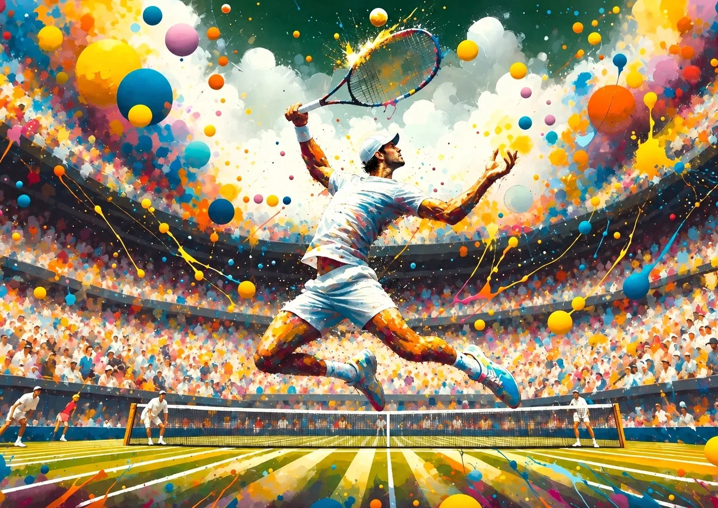 Affiche tennis - Jeu de légendes