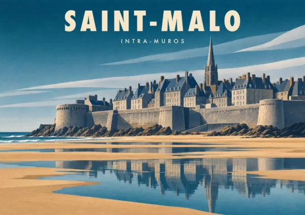 Affiche Saint-Malo Art déco - Saint-Malo, intra-muros