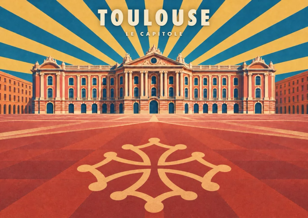 Affiche Toulouse Art déco - Toulouse, le Capitole